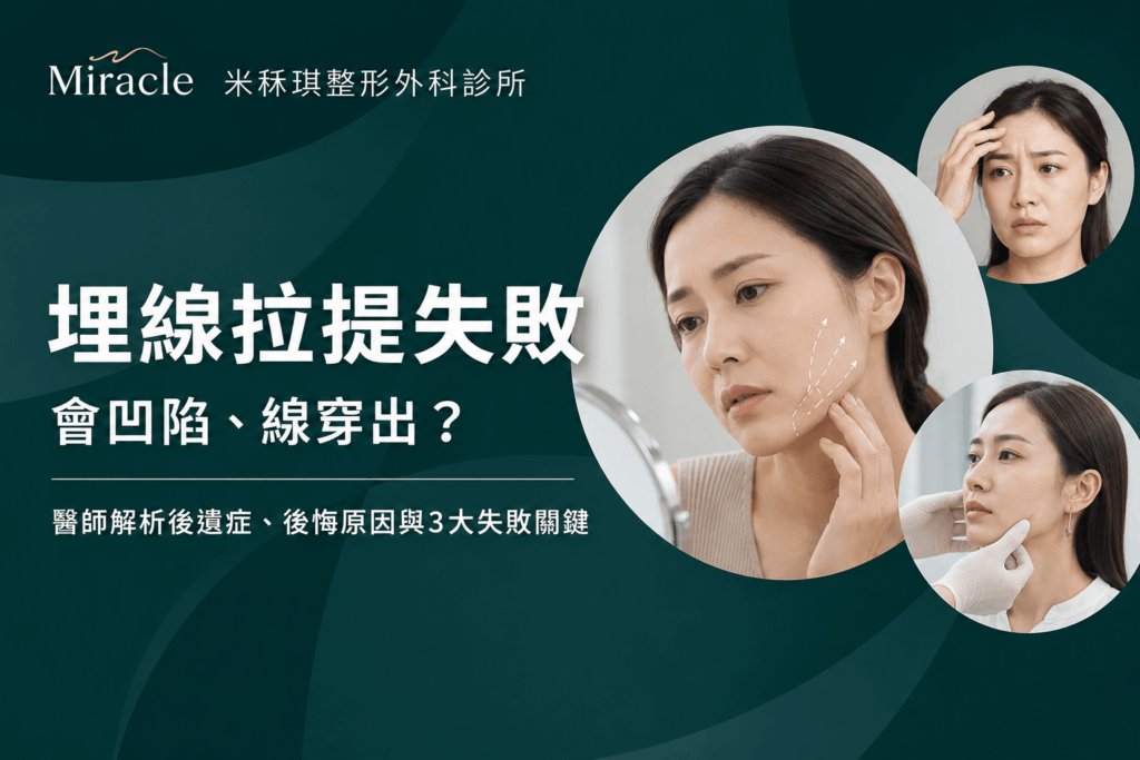 埋線拉提失敗會凹陷、線穿出?後遺症與3大原因解析